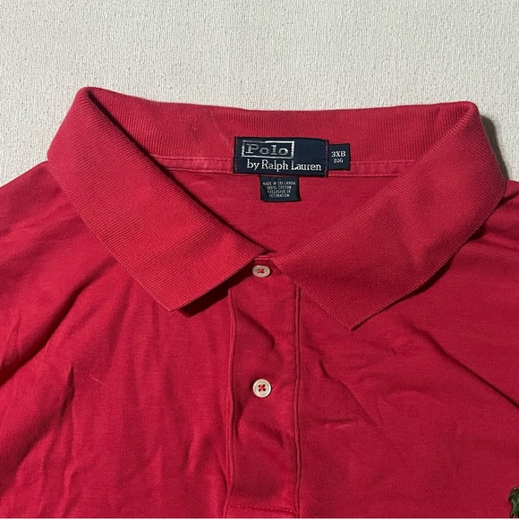 Polo Ralph Lauren Mens‎ 3XB Red Short Sleeve 100% Cotton Polo - Picture 4 of 10